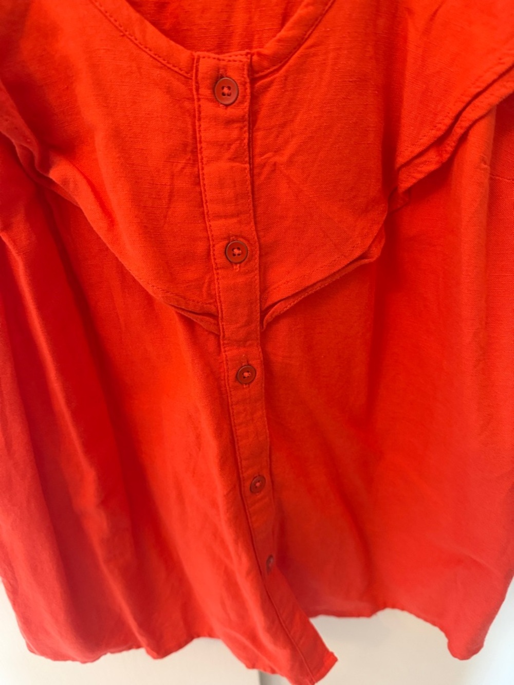 Old Navy Ruffle-Trim Button Down Top - Picture 2 of 4